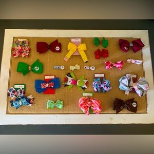 NWT Handmade lot of Girls hair accessories - 22 total. Various designs.